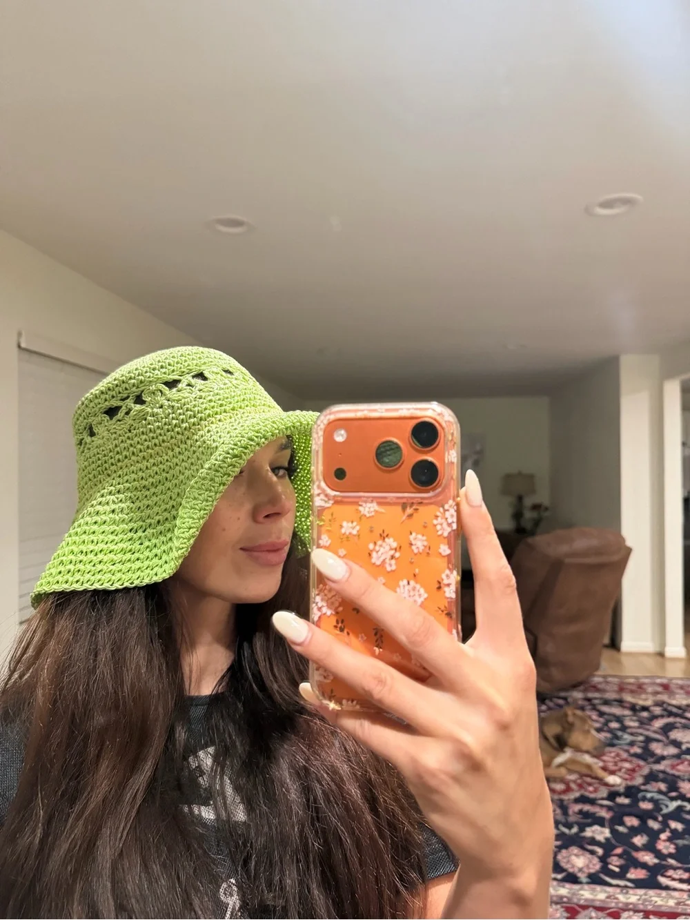 green woven straw sun hat by Panama Jack